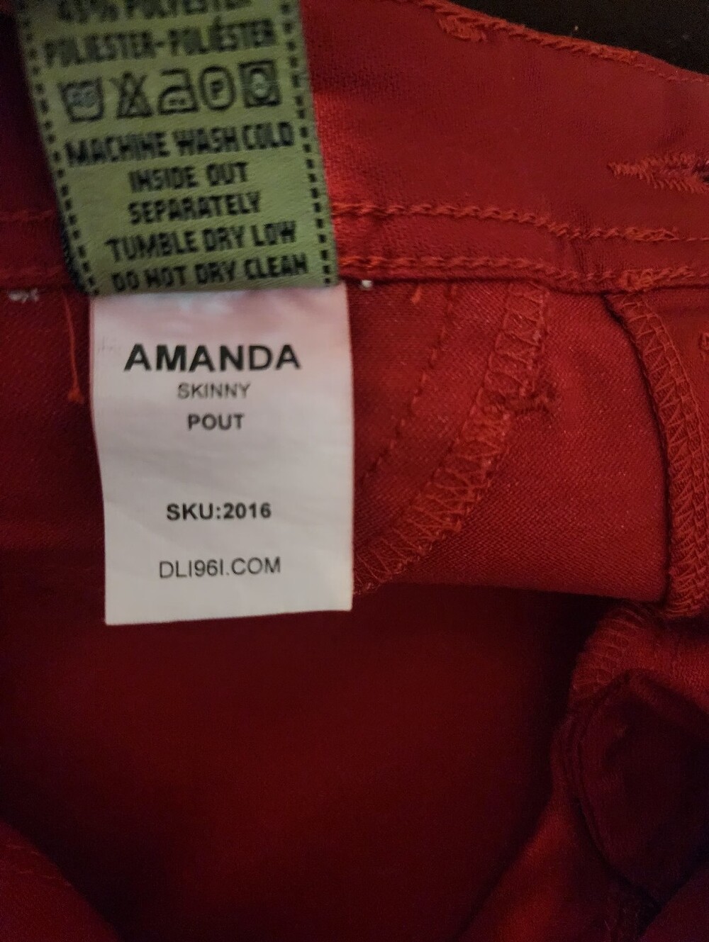 DL 1961 Amanda Skinny Jean in Pout, Size 25, 30" Long - Picture 11 of 11